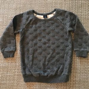 Baby Gap Toddler Girls Gray Polka Dot Sweatshirt